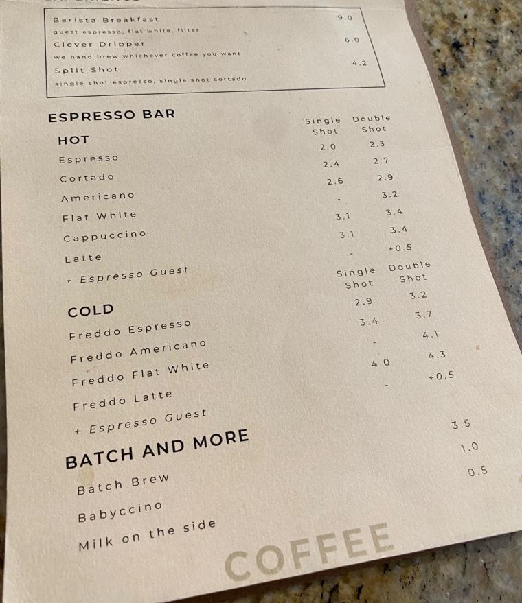 Swallow - Specialty Coffee Menu - Image 1